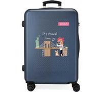Valise enfant - Enso - Valise soute fille taille moyenne ""Travel Time"" - 65 x 46 x 23 cm - Bleu marine
