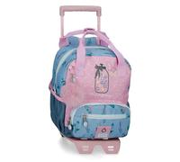 Enso We Love Flowers Petit sac à dos avec chariot Rose 23 x 28 x 10 cm Polyester 6,44 l, rose, Petit sac à dos avec chariot