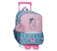 Enso We Love Flowers Sac à dos préscolaire adaptable à chariot Rose 25 x 32 x 12 cm Polyester 9,6 L, rose, Sac à dos préscolaire adaptable à chariot
