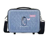 Enso We Love Flowers Trousse de toilette adaptable avec bandoulière bleue 29 x 21 x 15 cm rigide ABS 9,14 l