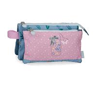 Enso We Love Flowers Trousse triple rose 22 x 12 x 5 cm Polyester, rose, Trousse triple