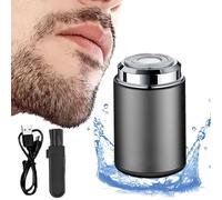 Enspiracle Mini Shaver, Unisex Mini Portable Electric Shaver, Sopami Mini Electric Shaver, USB Rechargeable IPX7 Waterproof Electric Razor Beard Trimmer (Style A - gray)