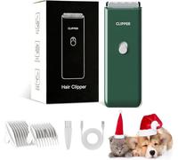 ENSSU tondeuse pour chien, kit de toilettage pour chien rechargeable et sans fil, tondeuse pour chat, tondeuse pour animaux de compagnie, rasoir pour chaton/chiots,Vert