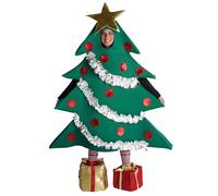 ensswliz Costume de sapin de Noël unisexe pour adulte - Tenue de cosplay avec chaussures cadeaux - Tenues vêtements amusants, a-vert, taille unique