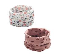 ENSTAB 2 Pcs Écharpe Cache-cou Enfants Coton Automne Hiver Écharpe Bébé Boucle Cache-cou Foulards Bébé Filles et Garçons…