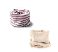 ENSTAB 2 Pcs Écharpe Cache-cou Enfants Coton Automne Hiver Écharpe Bébé Boucle Cache-cou Foulards Bébé Filles et Garçons…