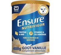Ensure Nutrivigor 400g Vanille - Complément Alimentaire pour Adultes; Protéines de Haute Qualité, HMB, 27 Multivitamines et Minéraux (Dont Vitamine C, Vitamine D, Magnésium et Zinc)