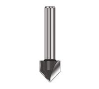 ENT 12052 Fraise en V pour Fraise en pointe Carbure, Queue (S) 8 mm, Diamètre (D) 19,05 mm, NL 15,9 mm, E 90°, SL 32 mm
