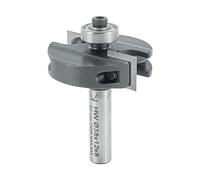 ENT 20311 Réversibles Fraise à feuillurer Carbure, Queue (S) 8 mm, Diamètre (D) 38 mm, NL 12 mm, T 10 mm, GL 54 mm, avec roulement