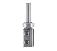 ENT 20321 Couteaux à jeter Fraise pour affleurer droite Carbure, Queue (S) 8 mm, Diamètre (D) 19 mm, NL 30 mm, SL 30 mm, GL 68 mm, avec roulement