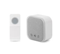 Entac Sonnette de porte, émetteur IP44, sans fil, fonctionne avec 1 pile CR2032 incluse