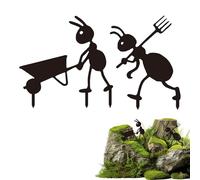 Entactions Décoratives - Metal Ant Garden Ornaments Stakes, Sculpture De Cour Extérieure | Garden Extérieur Décoration Art En Métal Pour La Ferme De Pelouse De Cour, Jardin Résistant Aux Intempéries D