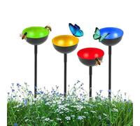 Entades d'abeilles, enjeux en métal en métal en métal en métaux en métal | 4pcs Sculpture Stage pour l'alimentation et l'arrosage sur la Cour