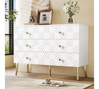 entapuk Buffet - 120 X 40 X 80 Cm -Commode À 6 Tiroirs Blanc -Meubles De Salon, Idéale pour La Chambre
