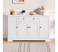 entapuk Buffet De Cuisine Multifonctionnel - Bar À Café avec Tiroir, 4 Portes, Tablettes Réglables - Protection Anti-basculement, Idéal pour La Cuisine, Le Salon Et La Chambre,138 X 40 X 85 cm