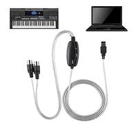 Entatial Câble MIDI vers USB, Câble MIDI USB Câble MIDI, Câble d'interface MIDI pour True Plug & Play