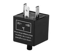 Entatial Relais de Clignotant, 12V 3 Broches Réglable, 0.1W-150W, Montage sur Rail DIN, Normalement Ouvert, Argent, 10A, 12.5A, LED, Voiture, Moto