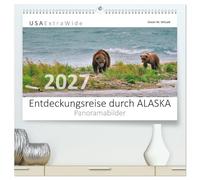 Entdeckungsreise durch ALASKA (hochwertiger Premium Wandkalender 2027 DIN A2 quer), Kunstdruck in Hochglanz: Wunderschöne, spektakuläre und emotionale ... zeigen die Einzigartigkeit Alaskas