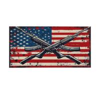 Entemne 1 housse de lumière fluorescente drapeau américain pistolet art magnétique plafonnier diffuseur filtre anti-éblouissement pour salle de ureau, maison, éclairage, 120 x 60 cm