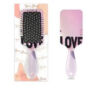 Entemne Brosse à cheveux pour femmes, hommes, filles, garçons, citation d'amour, violet ombré, brosse de massage pour cuir chevelu, peigne à coussin d'air pour cheveux humides et secs, démêlant