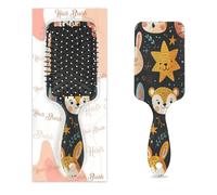 Entemne Brosse à cheveux pour femmes, hommes, filles, garçons, dessin animé, lapin, tigre, animal du cuir chevelu, brosse de massage à coussin d'air pour cheveux secs et humides démêlant, brosses à