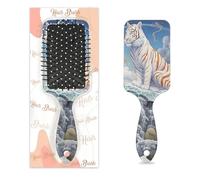 Entemne Brosse à cheveux pour femmes, hommes, filles, garçons, dessin animé, tigre, art, peinture, cuir chevelu, brosse de massage à coussin d'air, peigne pour cheveux secs et mouillés, démêlant