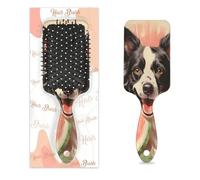 Entemne Brosse à cheveux pour femmes, hommes, filles, garçons, été, pastèque, chien, brosse de massage du cuir chevelu, peigne à coussin d'air pour cheveux humides et secs démêlant, brosses à cheveux