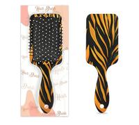 Entemne Brosse à cheveux pour femmes, hommes, filles, garçons, imprimé peau de tigre, brosse de massage pour cuir chevelu, peigne à coussin d'air pour cheveux secs et humides démêlant, brosses à