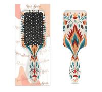 Entemne Brosse à cheveux pour femmes, hommes, filles, garçons, masque ethnique indien, brosse de massage pour cuir chevelu, peigne à coussin d'air pour cheveux humides et secs, démêlant, brosses à