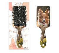 Entemne Brosse à cheveux pour femmes, hommes, filles, garçons, mignon, chien courant, brosse de massage pour cuir chevelu, peigne à coussin d'air pour cheveux secs et humides démêlant, brosses à