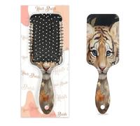 Entemne Brosse à cheveux pour femmes, hommes, filles, garçons, mignon, tigre bébé, fleurs, brosse de massage pour cuir chevelu, peigne à coussin d'air pour cheveux secs et humides démêlant, brosses à