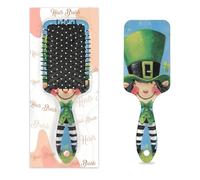 Entemne Brosse à cheveux pour femmes, hommes, filles, garçons, mignonnes St. Patricks, leprechaun, trèfle, brosse de massage du cuir chevelu, peigne à coussin d'air pour cheveux humides et secs