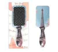 Entemne Brosse à cheveux pour femmes, hommes, filles, garçons, serviette Paris Eiffel rose, brosse de massage pour cuir chevelu, peigne à coussin d'air pour cheveux secs et humides démêlant, brosses à