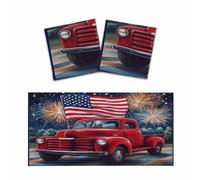 Entemne Lot de 2 housses de lumière fluorescentes avec drapeau de camion rouge - Filtre diffuseur magnétique anti-éblouissement pour salle de ureau, maison - 120 x 60 cm