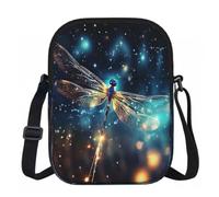 Entemne Petit sac à bandoulière léger avec 3 poches et sangle réglable pour téléphone, motif flore, papillon, imperméable, pour homme et femme, usage quotidien