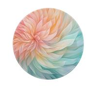 Entemne Petit tapis de souris rond abstrait ombré chrysanthème base en caoutchouc antidérapant 20 cm tapis de souris d'ordinateur portable lavable tapis de bureau pour ordinateur portable jeu cadeau 1