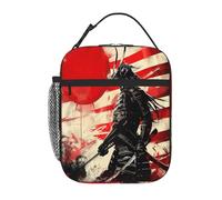 Entemne Sac à déjeuner samouraï avec drapeau japonais pour enfants, hommes et femmes, petit sac isotherme résistant à l'eau et aux fuites, pour le travail, le pique-nique, l'école