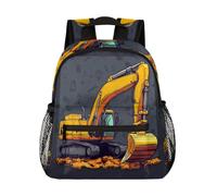 Entemne Sac à dos pour tout-petits filles garçons dessin animé excavatrice Dark Gary sac à dos pour petits enfants préscolaire sac à dos avec sangle de poitrine léger sac de maternelle
