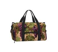 Entemne Sac de sport avec compartiment à chaussures pour homme et femme - Léger et résistant à l'eau, Art du raisin vintage, 45x23x25cm, Classique