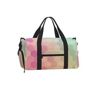 Entemne Sac de sport avec compartiment à chaussures pour homme et femme - Léger et résistant à l'eau - Motif zèbre violet et noir, Nid d'abeille coloré ombré pastel, 45x23x25cm, Classique