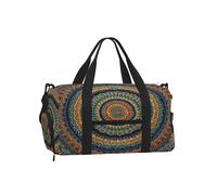 Entemne Sac de sport avec compartiment à chaussures pour homme et femme Motif écailles de sirène Bleu/violet, Mandala Kaléidoscopique Ethique Floral, 45x23x25cm, Classique