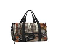 Entemne Sac de sport avec compartiment à chaussures - Tour Eiffel - Léger et résistant à l'eau - Pour le w nd ou la nuit, London Big Ben Feuilles d'érable, 45x23x25cm, Classique