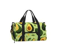 Entemne Sac de sport coloré en tranches de pamplemousse avec compartiment à chaussures pour homme et femme, sac de voyage, léger, résistant à l'eau, bagage à main de w nd, Vert avocat, 45x23x25cm