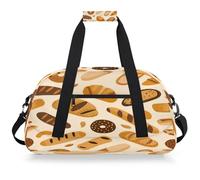 Entemne Sac de sport léger pour enfants, motif pain grillé, résistant à l'eau, sac de sport, sac de voyage pour garçons et filles, sac de w nd