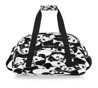 Entemne Sac de sport léger pour enfants, motif pandas chinois, ours mignons, résistant à l'eau, sac de sport, sac de voyage pour garçons et filles