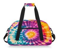 Entemne Sac de sport pour enfants multicolore Tie Dye Tourbillon résistant à l'eau Sac de sport Sac de sport léger pour garçons et filles Sac à main pour la nuit