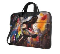 Entemne Sac pour ordinateur portable 13/14/15,6" - Motif dinosaure jurassique - Pour homme et femme - Léger et résistant à l'eau - Sac à bandoulière, multicolore, 13 inch