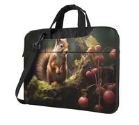 Entemne Sac pour ordinateur portable 13/14/15,6" - Motif écureuil sauvage - Léger et résistant à l'eau - Sac à bandoulière pour tablette d'ordinateur, multicolore, 15.6 inch