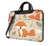 Entemne Sac pour ordinateur portable de 13/14/15,6 pouces, motif animal d'automne, housse pour ordinateur portable mignon renard pour homme et femme, léger, résistant à l'eau, sac à bandoulière pour