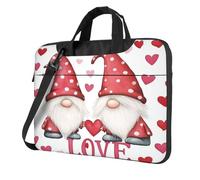 Entemne Sac pour ordinateur portable de 13 pouces - Motif gnomes d'amour - Pour la Saint-Valentin - Léger et résistant à l'eau - Sac à bandoulière pour tablette d'ordinateur, multicolore, 14 inch